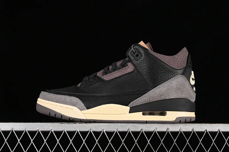 All categories Air Jordan Jordan series basketball shoes Air Jordan 3 foreign trade version A Ma Maniere x Air Jordan 3 Retro "Black" AJ3 Joe 3 joint model FZ4811-001